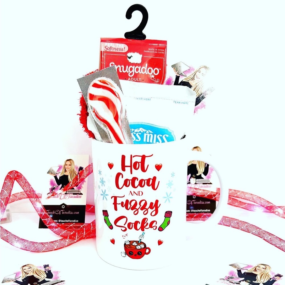 Hot Cocoa & Fuzzy Socks 15 Ounce Double Sided Mug